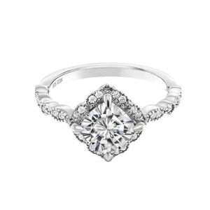 2.04ct Diamond Engagement Ring 925 Sterling Silver Moissanite Wedding Band Gift